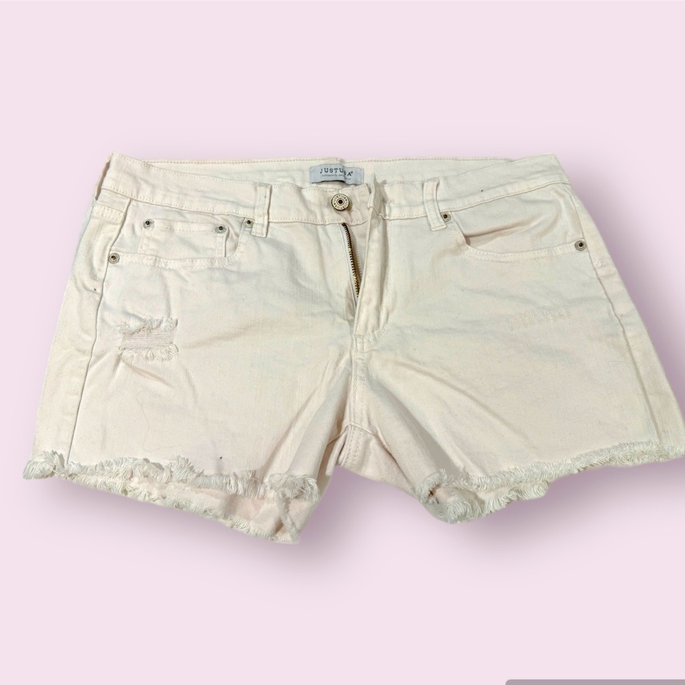 JUSTUSA - white denim short